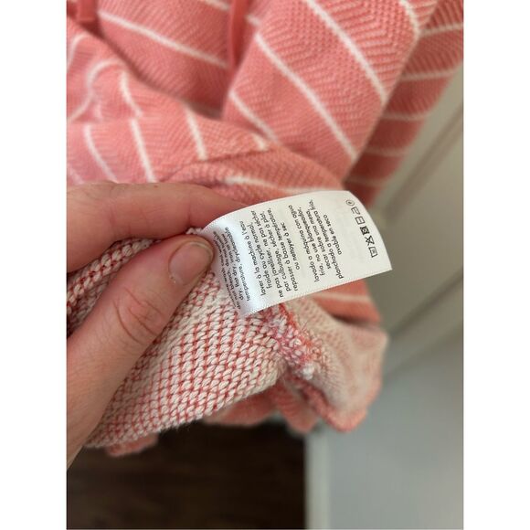 Onia Micah Striped Herringbone Loopback Cotton-Blend Hoodie, Sz Large, MP $150 - Picture 7 of 9